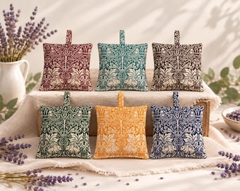 1 pc Lavender Bag William Morris Design Cotton Fabric - Brother Rabbit, put in drawers, Relaxation, Handmade in Britain