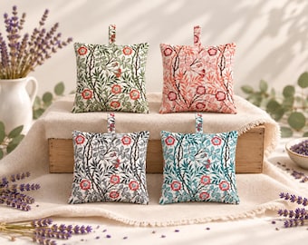 William Morris Sweet Briar Lavender Bag, Cotton Drawer and Wardrobe Freshener, Relaxation and Thank You Gift, Handmade UK