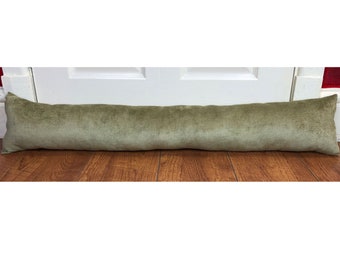 Draught Excluder - Olive Velvet, Various size options - Filled - Classic Design - Made in UK