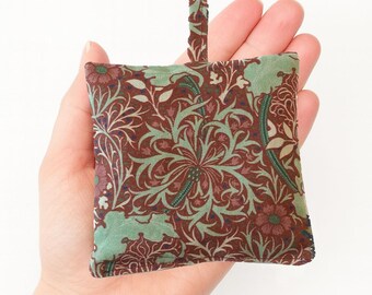Lavender Bag - William Morris Seaweed - Wine, Drawer and Wardrobe Freshener, Relaxation and Thank You Gift, Handmade UK
