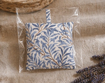 Lavender Bag – William Morris Willow Bough - Blush Blue, Drawer and Wardrobe Freshener, Relaxation and Thank You Gift, Handmade UK