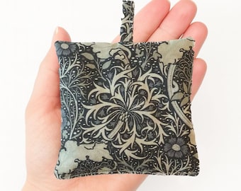 Lavender Bag - William Morris Seaweed - Grey, Drawer and Wardrobe Freshener, Relaxation and Thank You Gift, Handmade UK