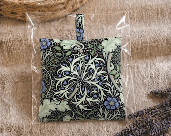 Lavender Bag – William Morris Seaweed - Celadon, Drawer and Wardrobe Freshener, Relaxation and Thank You Gift, Handmade UK
