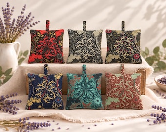 Lavender Bag Set of 6 – Seaweed Colour Collection, Drawer and Wardrobe Freshener, French Lavender, ThankYou Gift, Handmade UK