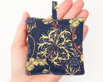 Lavender Bag - William Morris Seaweed - Navy, Drawer and Wardrobe Freshener, Relaxation and Thank You Gift, Handmade UK