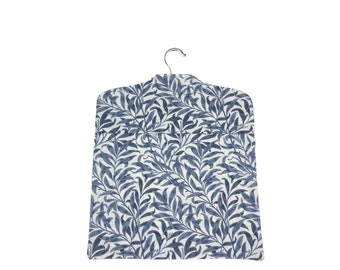 A Peg Bag with Wooden Hanger - William Morris 'Willow Bough - Blue’ fabric