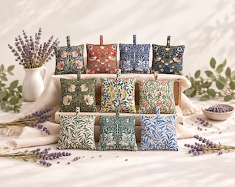 Lavender Bag – William Morris Pattern Choice, Drawer and Wardrobe Freshener, Relaxation and Thank You Gift, Handmade UK