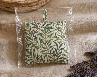 Lavender Bag – William Morris Willow Bough - Green, Drawer and Wardrobe Freshener, Relaxation and Thank You Gift, Handmade UK