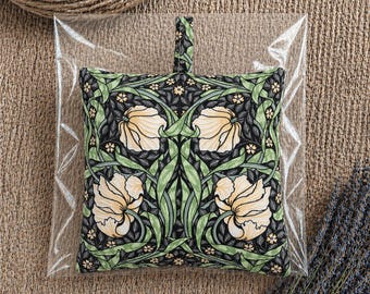 Lavender Bag – William Morris Pimpernel - Lime, Drawer and Wardrobe Freshener, Relaxation and Thank You Gift, Handmade UK