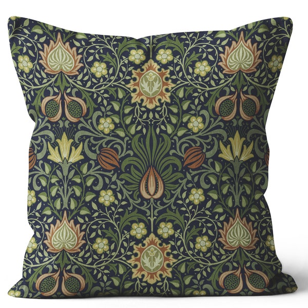Cushion Cover William Morris Persian Olivena design with envelope opening or zipper timeless pattern botanical by ReddAndGoud British