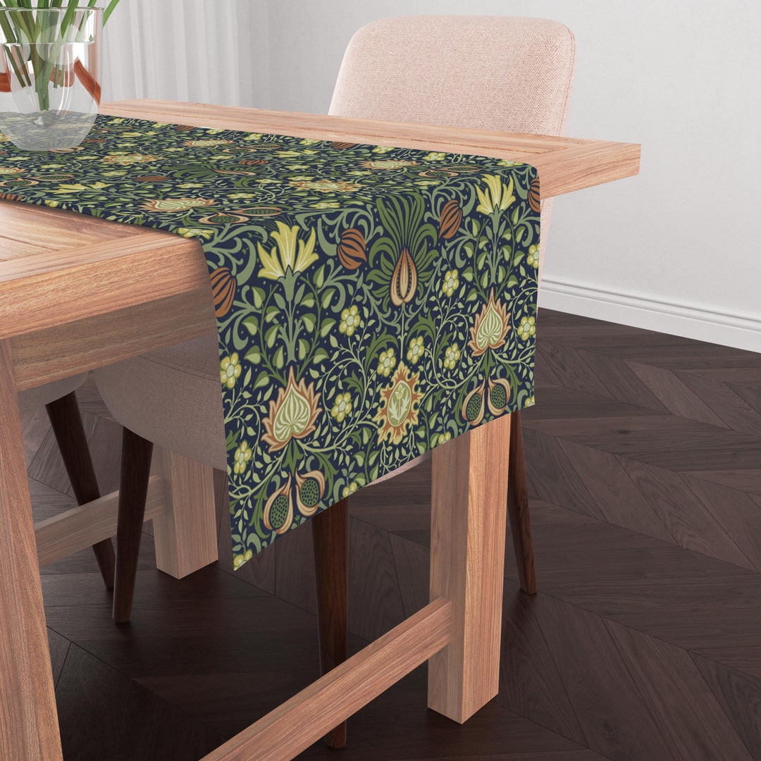 Table Runner William Morris Persian Olivena Design made to Order