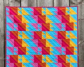 Shear Quilt Pattern DIGITAL / PDF; Crib, Lap, Throw, Large Throw, Twin, Queen, King Sizes