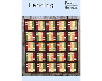 Lending Quilt Pattern Digital PDF; Crib, Lap, Throw, Large Throw, Twin, Queen, King Sizes