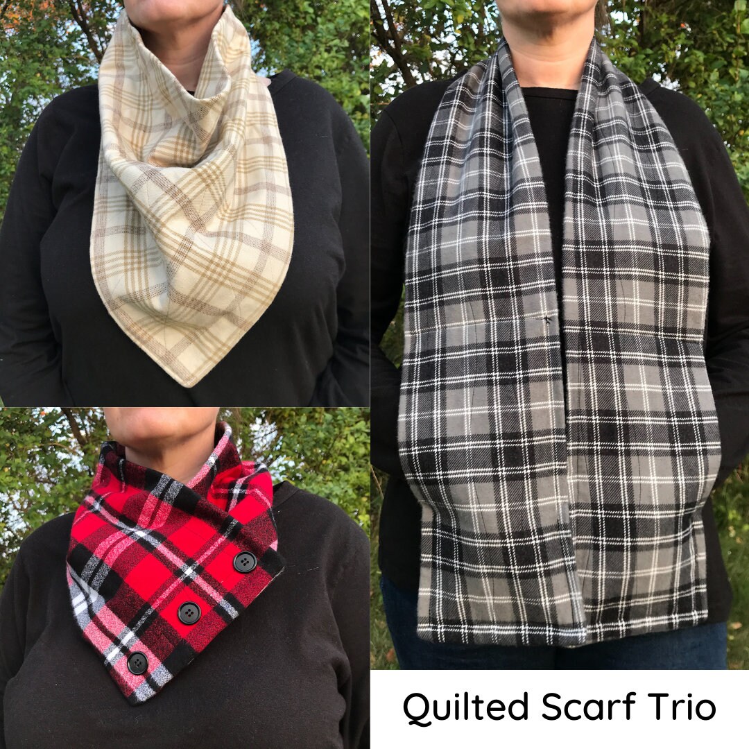 Quilted Scarf Trio - Digital Quilt & Sewing Pattern PDF - Etsy display picture 2