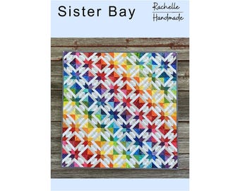 Sister Bay Foundation Paper Pieced Quilt Pattern (Mini, Wall, Crib, Child, Lap, Throw Sizes)