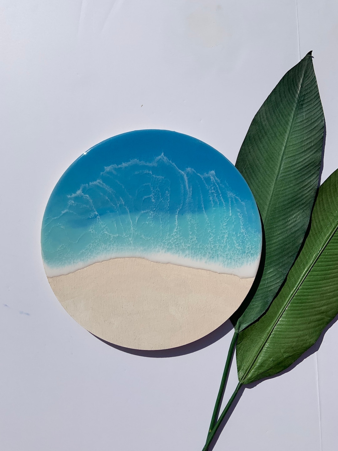 Epoxy Art Resin Beach Coastal Theme Ocean Waves Beach Wall Art Seascape