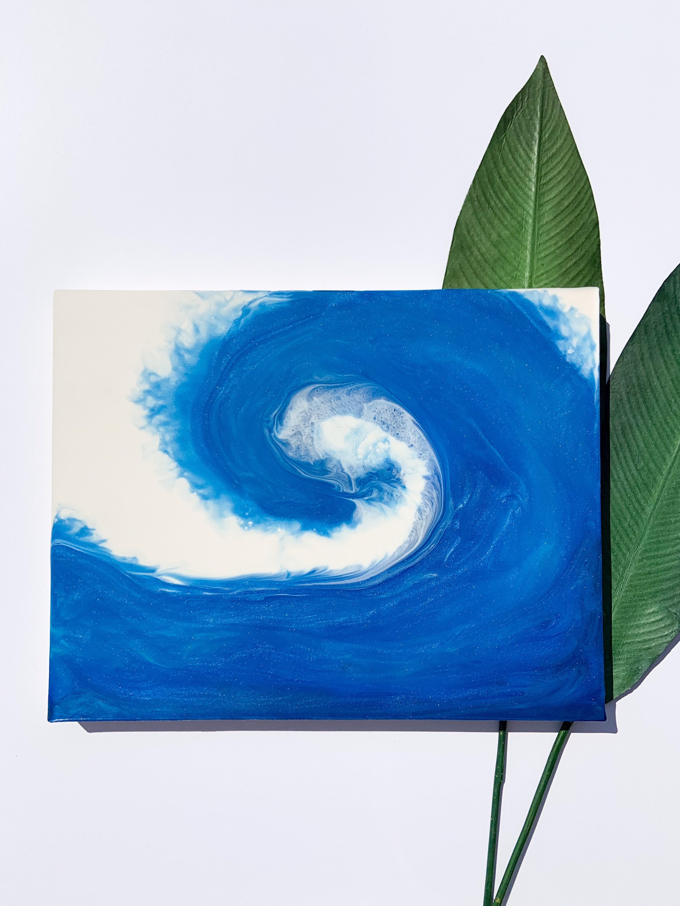Epoxy Art Wave Coastal Theme Ocean Waves Resin Wall Art Seascape