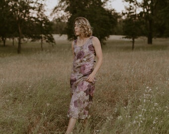 Vintage floral maxi dress