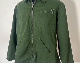 1960s Vintage Key Imperial Hunter Green Jacket Workwear