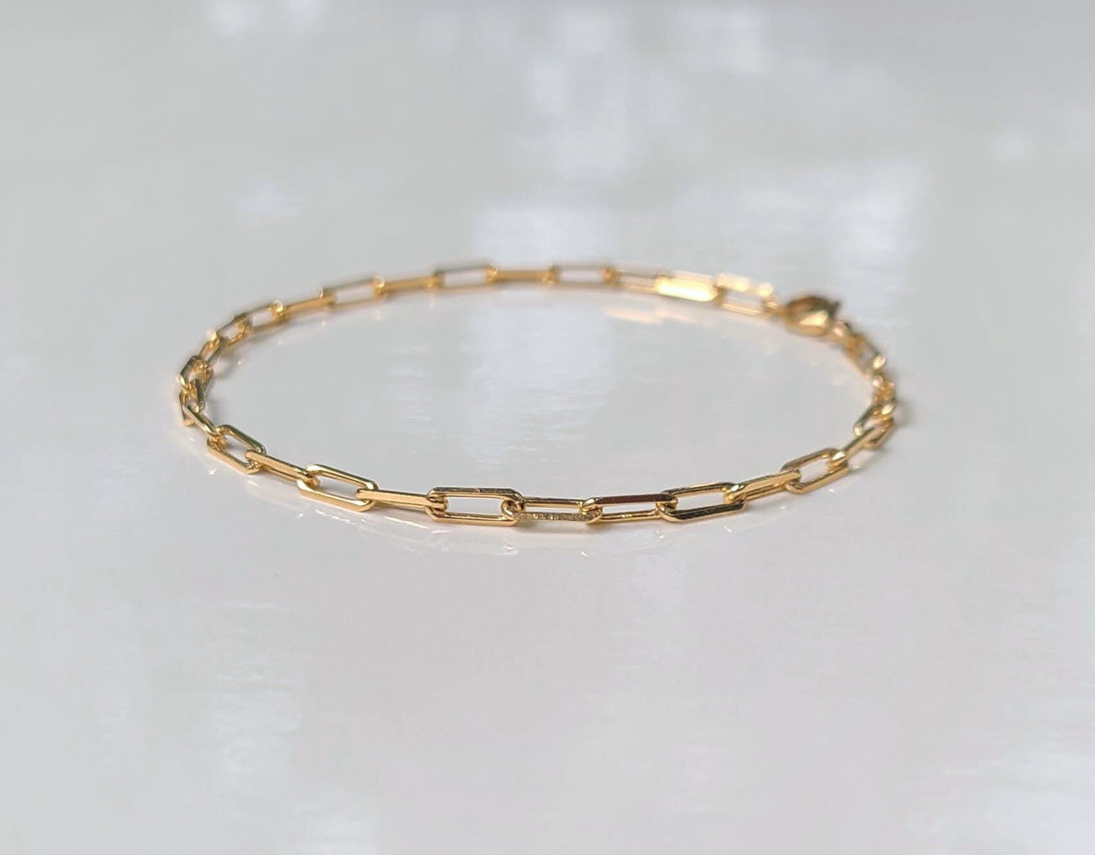 Gold Fillled Paperclip Bracelet Gold Paperclip Anklet 14K Etsy