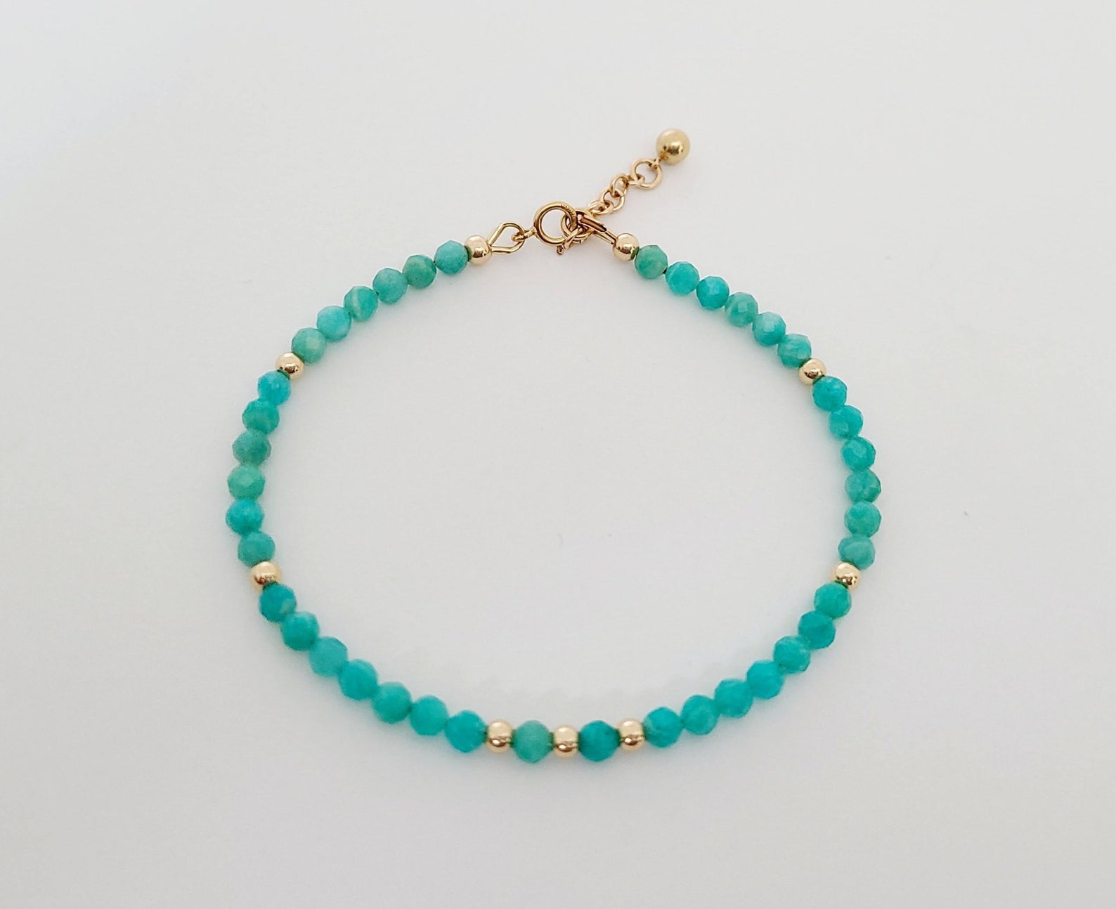 Amazonit Armband Gold filled Schmuck zierliche Armband Etsy.de