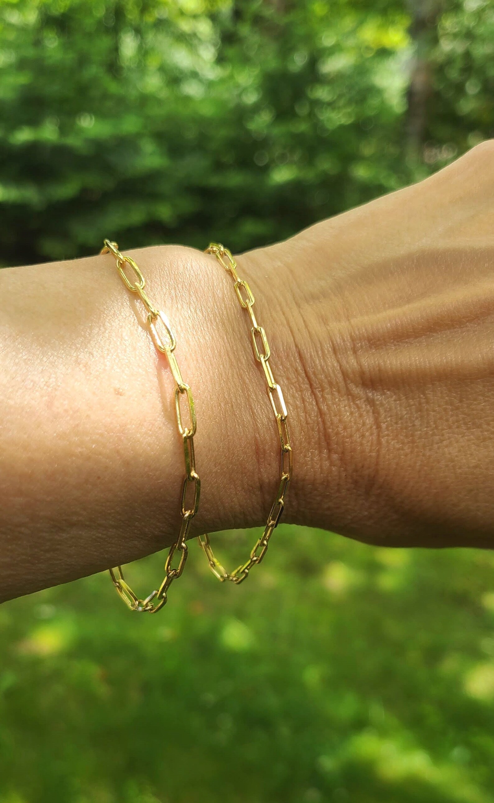 Gold Fillled Paperclip Bracelet Gold Paperclip Anklet 14K Etsy