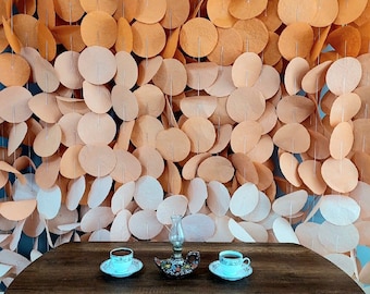 Caramel Ombre Paper Garland Backdrop: Wedding, Birthday, Party Decor