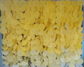 Yellow Ombre Paper Circle Garland: Party Backdrop Decoration