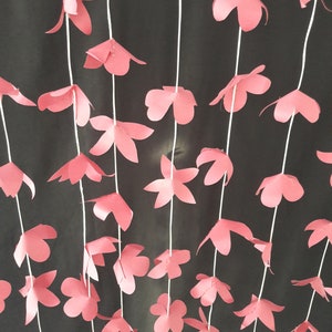Rosa Papier Blumengirlande, Florale Kulisse, Sommer Hochzeitsgirlande, Baby Shower Kulisse, Rosa Party Hängend, Braut Foto Kulisse, EXPRESS SHIP.