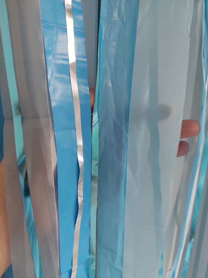 Blue Ombre Fringe Backdrop: Plastic Streamers Party Decor - Etsy