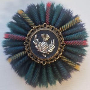 MacLeod of Assynt Hunting Tartan brooch from Scotland.