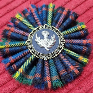 Farquharson Ancient Tartan brooch from Scotland.