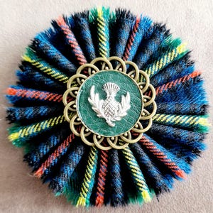 Farquharson Ancient Tartan brooch from Scotland.