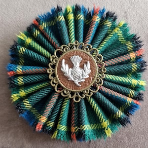 Farquharson Ancient tartan brooch from Scotland.