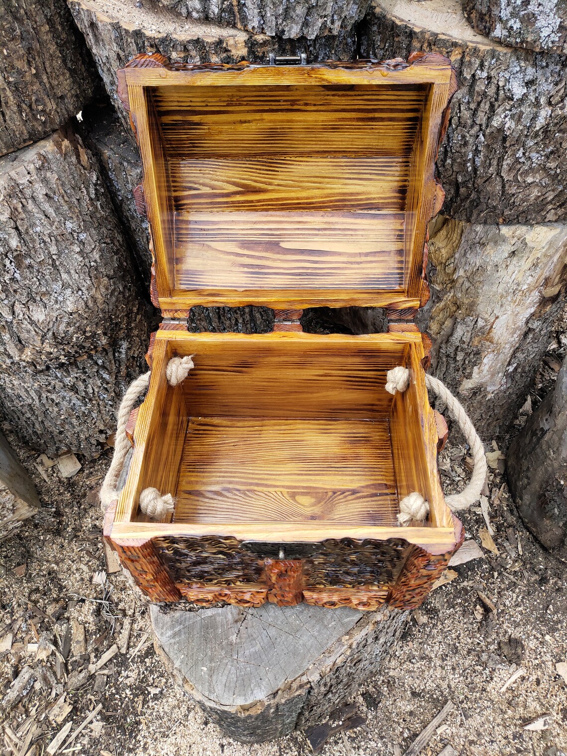 Wooden Pirate Chest Large Treasure Chest Rustic Chest with Etsy