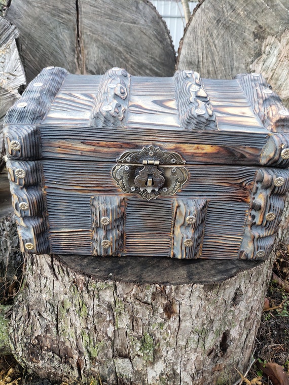 Treasure Chestwooden Pirate Chest Large Treasure Chest Etsy