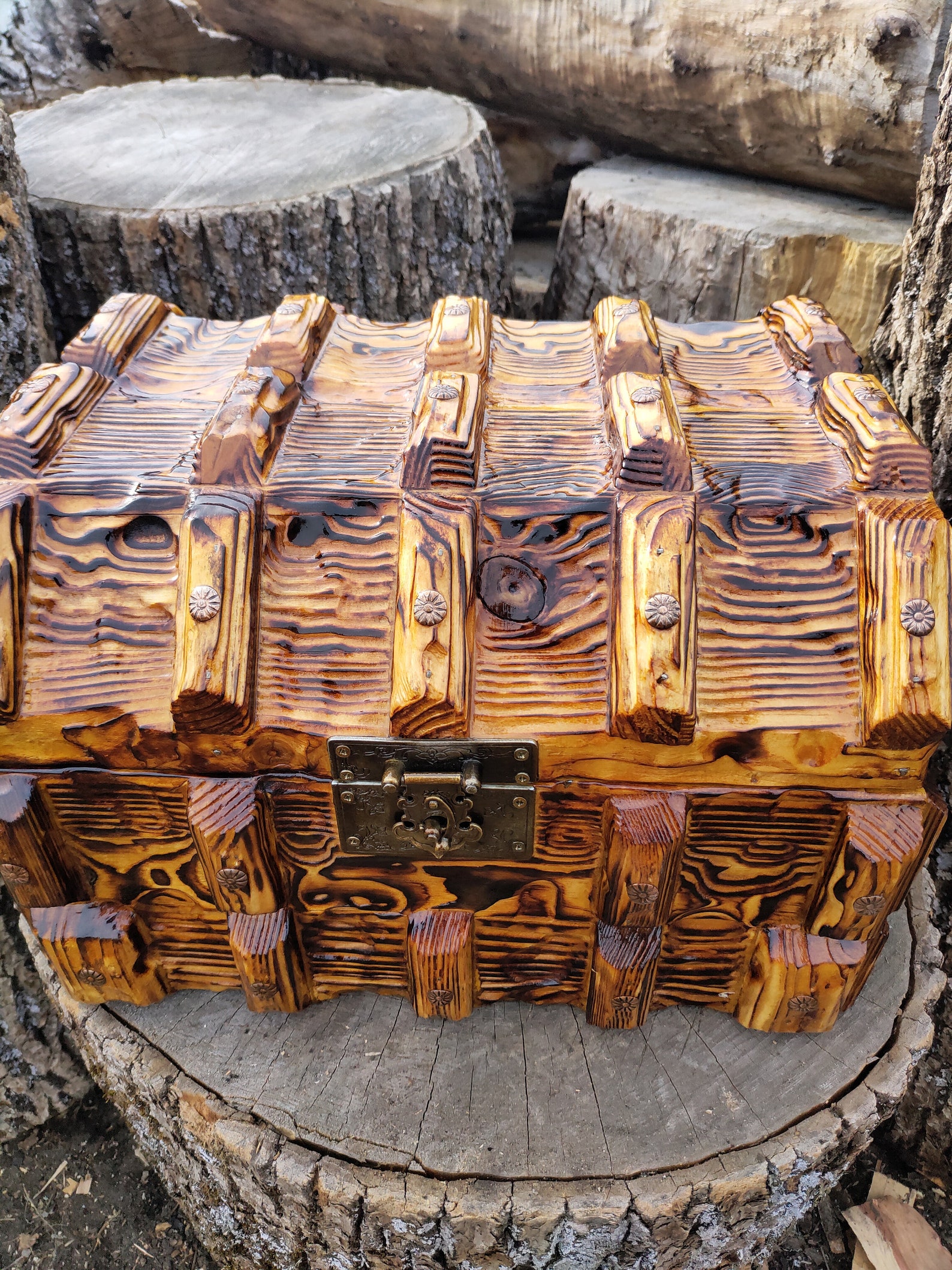 Cofre pirata de madera cofre de tesoro grande cofre rústico | Etsy