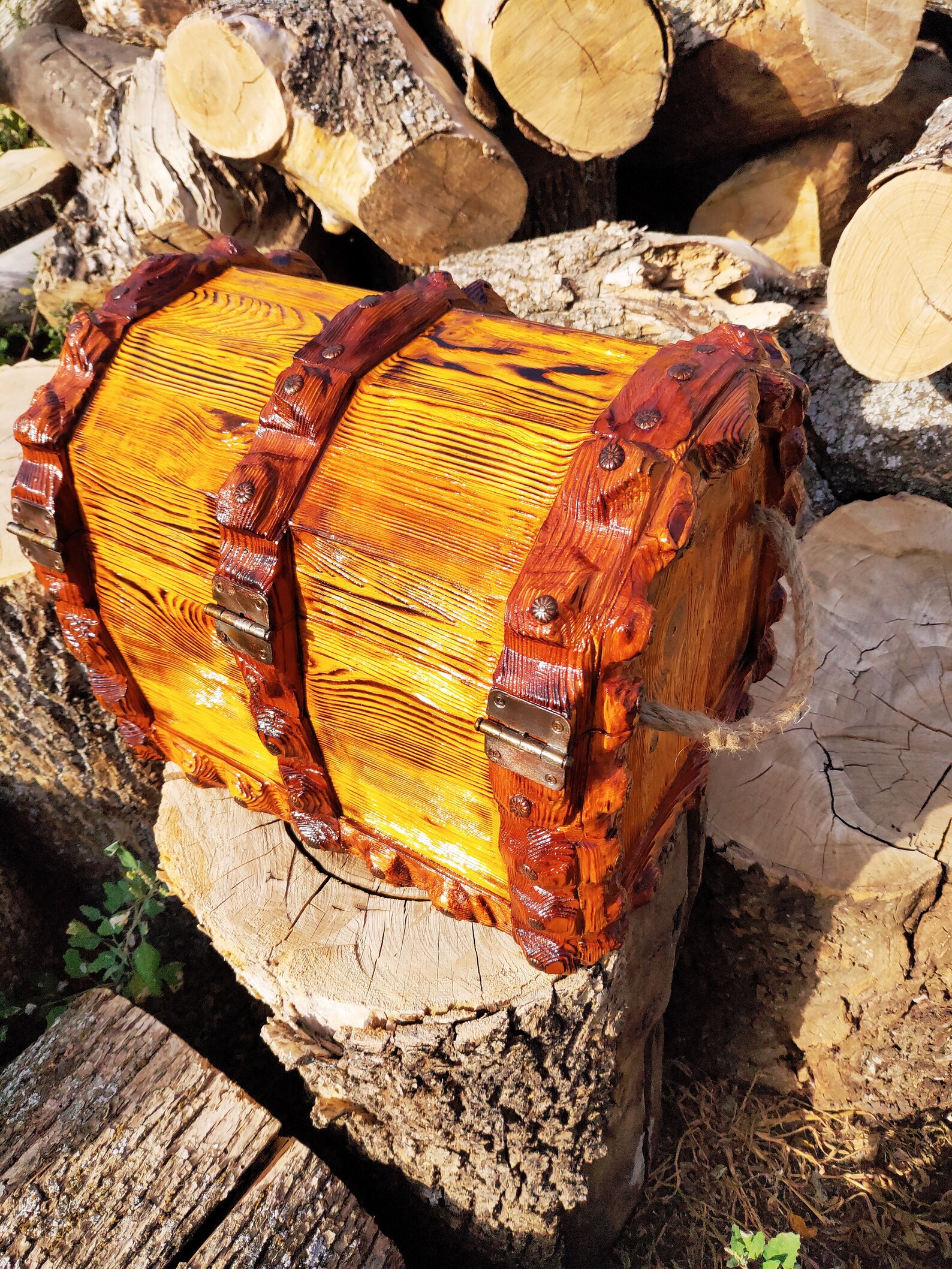 Piratentruhe aus Holz Große Schatztruhe rustikale Kommode | Etsy