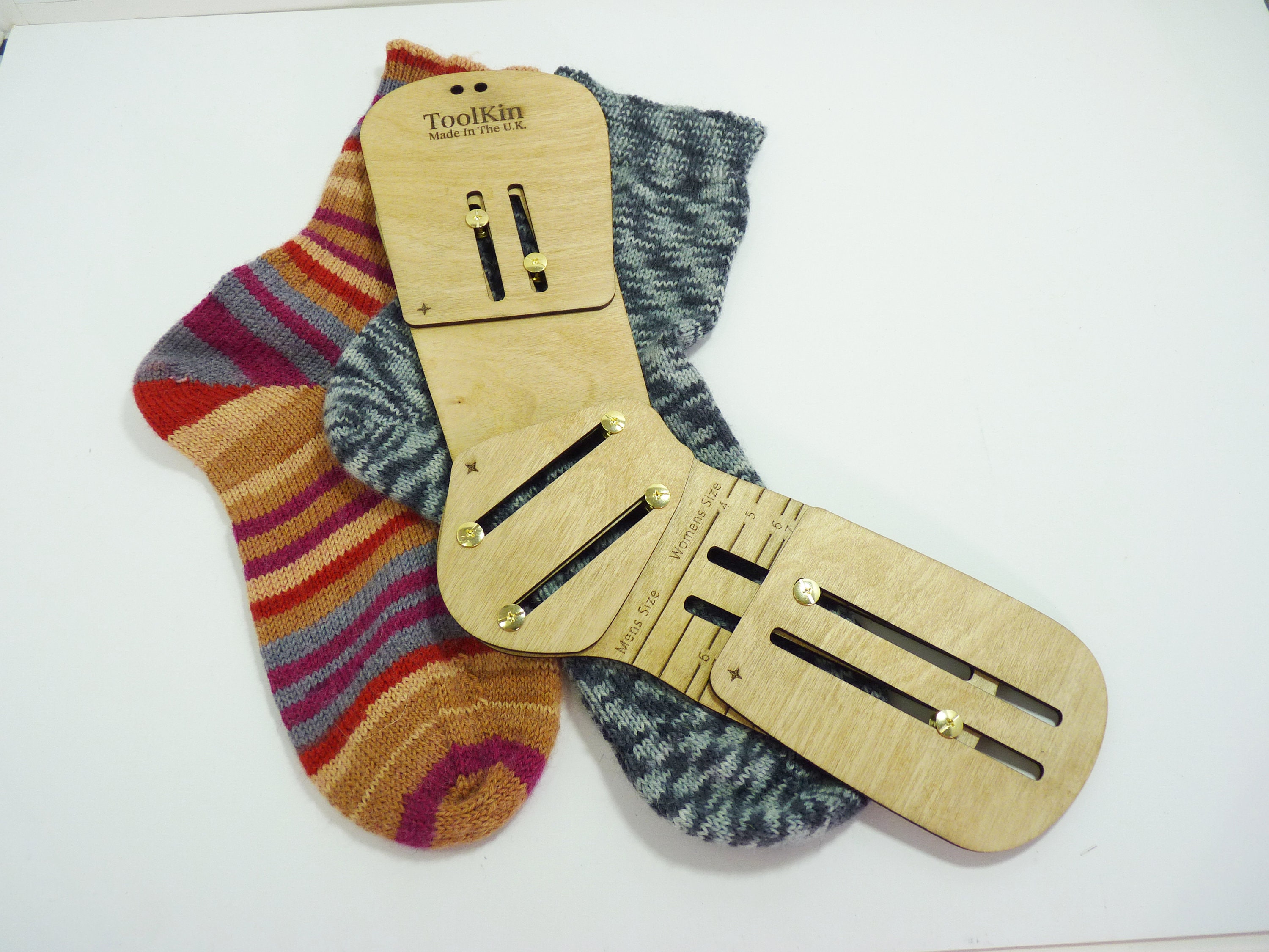 Adjustable Wood Sock Blockers in Adult, Child, or Infant Sizes – Quixotic  Fibers