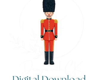 Nutcracker Clipart PNG | Christmas Toy Soldier Illustration | Holiday Ballet Sublimation Design | Digital Download