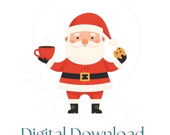 Cozy Santa Hot Cocoa SVG PNG | Digital Download | Instant Download | Christmas Sublimation Design | Vintage Holiday