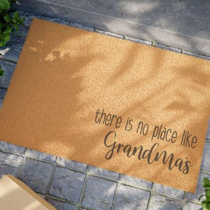 Grandma&#39;s Place Doormat | Personalized Welcome Mat | Home Decor | Gift for Grandma | Housewarming | Front Door Decor | Family Welcome Mat
