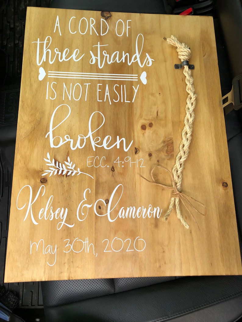Cord of Three Strands Bible Verse Ecclesiastes 4:12 | Etsy