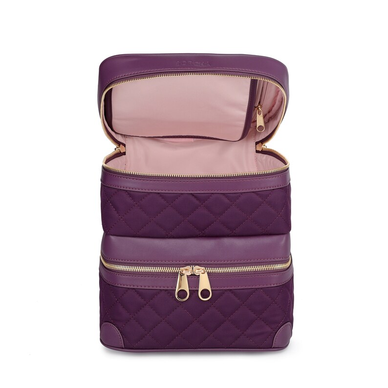 Travel Vegan Leather Nail Varnish Cosmetic Make up Beauty Storage