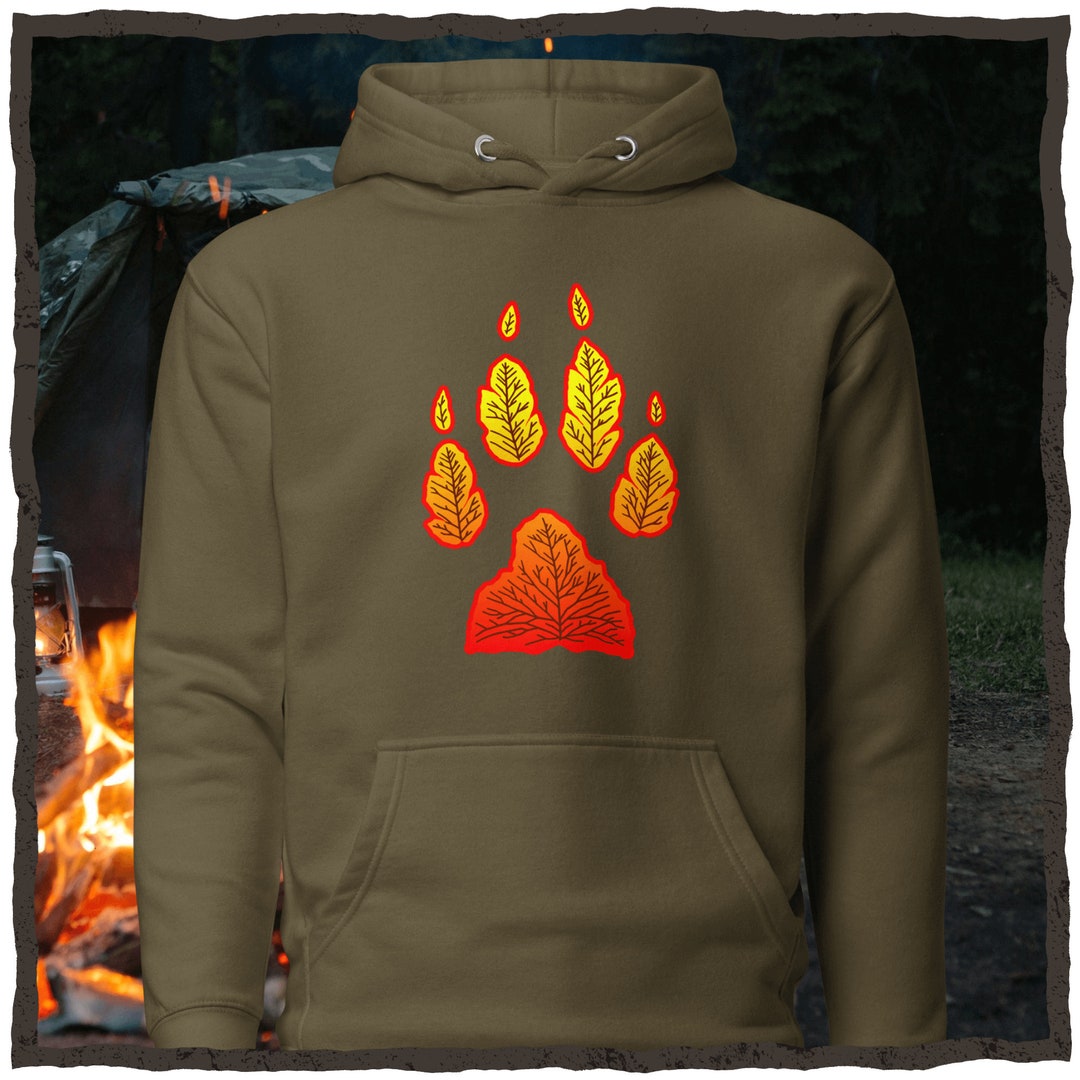Green Paw Men's Hoodie