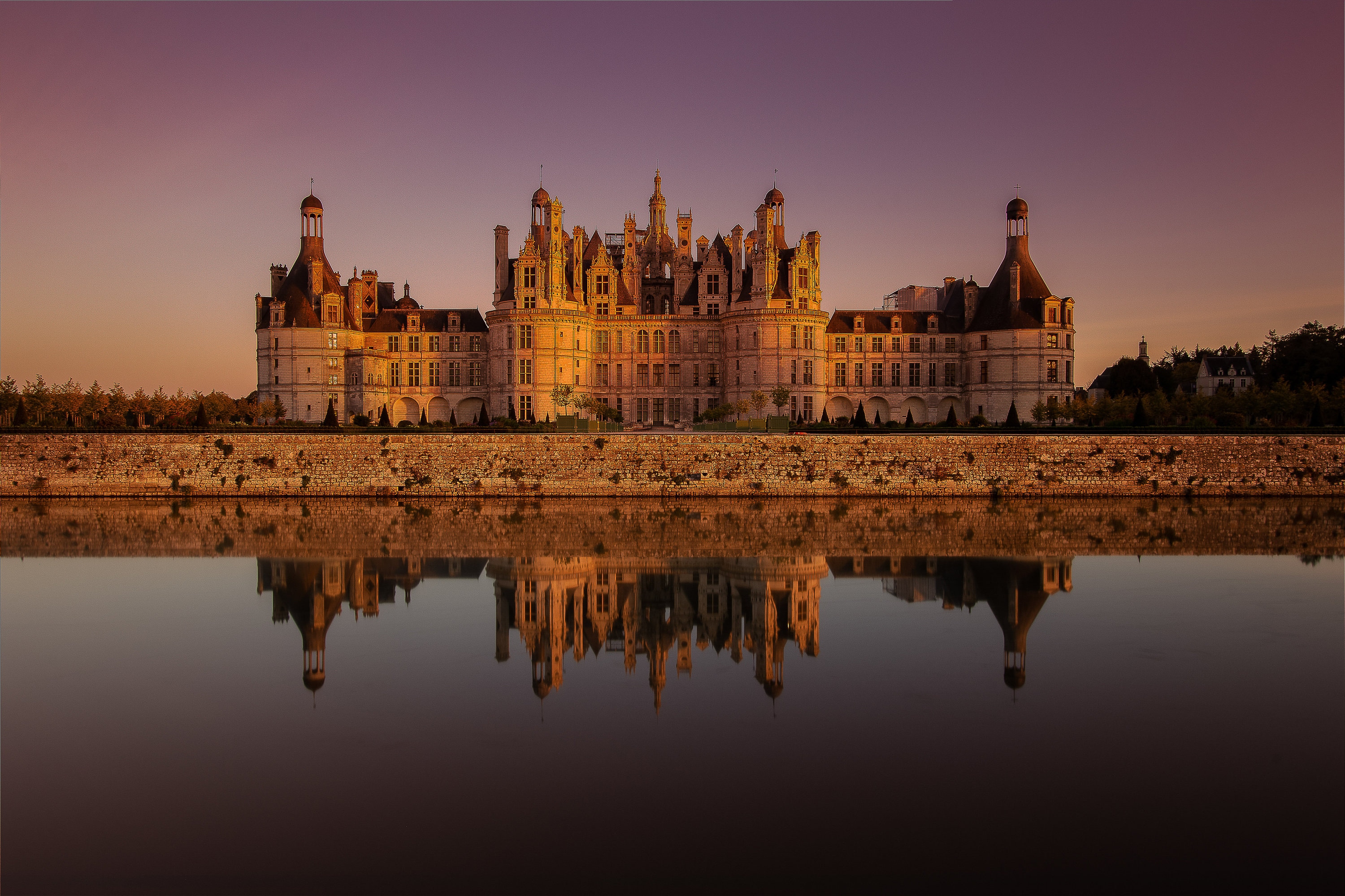 Chateau Du Chambord Sunset Digital Download, Print Your Own, PC