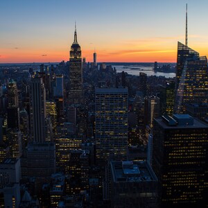 Sunset In New York City - HDR, Digital Download, Print Your Own, PC Wallpaper