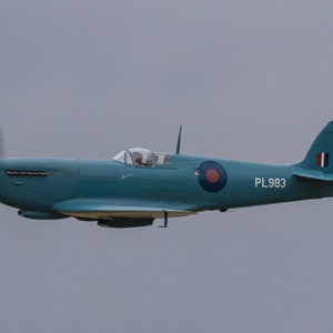 Spitfire PL983 Mk1 - Digital Download, Print Your Own, PC Wallpaper
