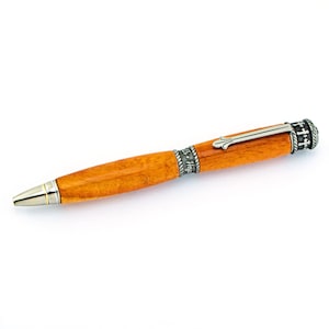 Faith Hope Love Ballpoint Twist Pen Bethlehem Carob Wood Artisan Handcrafted