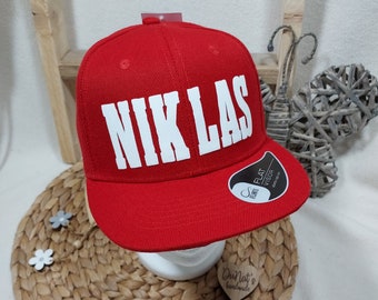 Snap Back Cap KIDS *personalized*, peaked cap for children with name